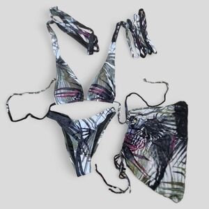 Tropical (3) )Piece Women's Swimsuit Set